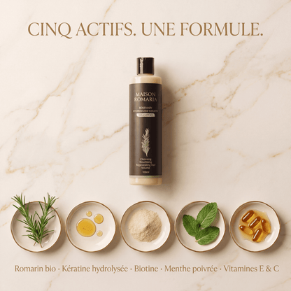 Maison Romaria™ — Shampoing au Romarin pour Cheveux Clairsemés
