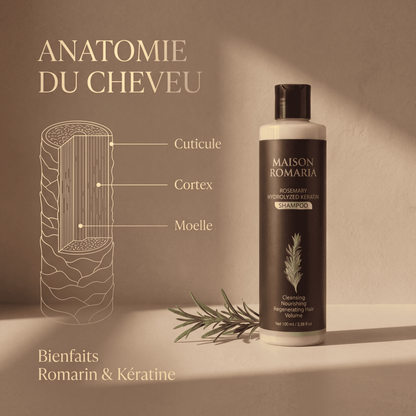 Maison Romaria™ — Shampoing au Romarin pour Cheveux Clairsemés