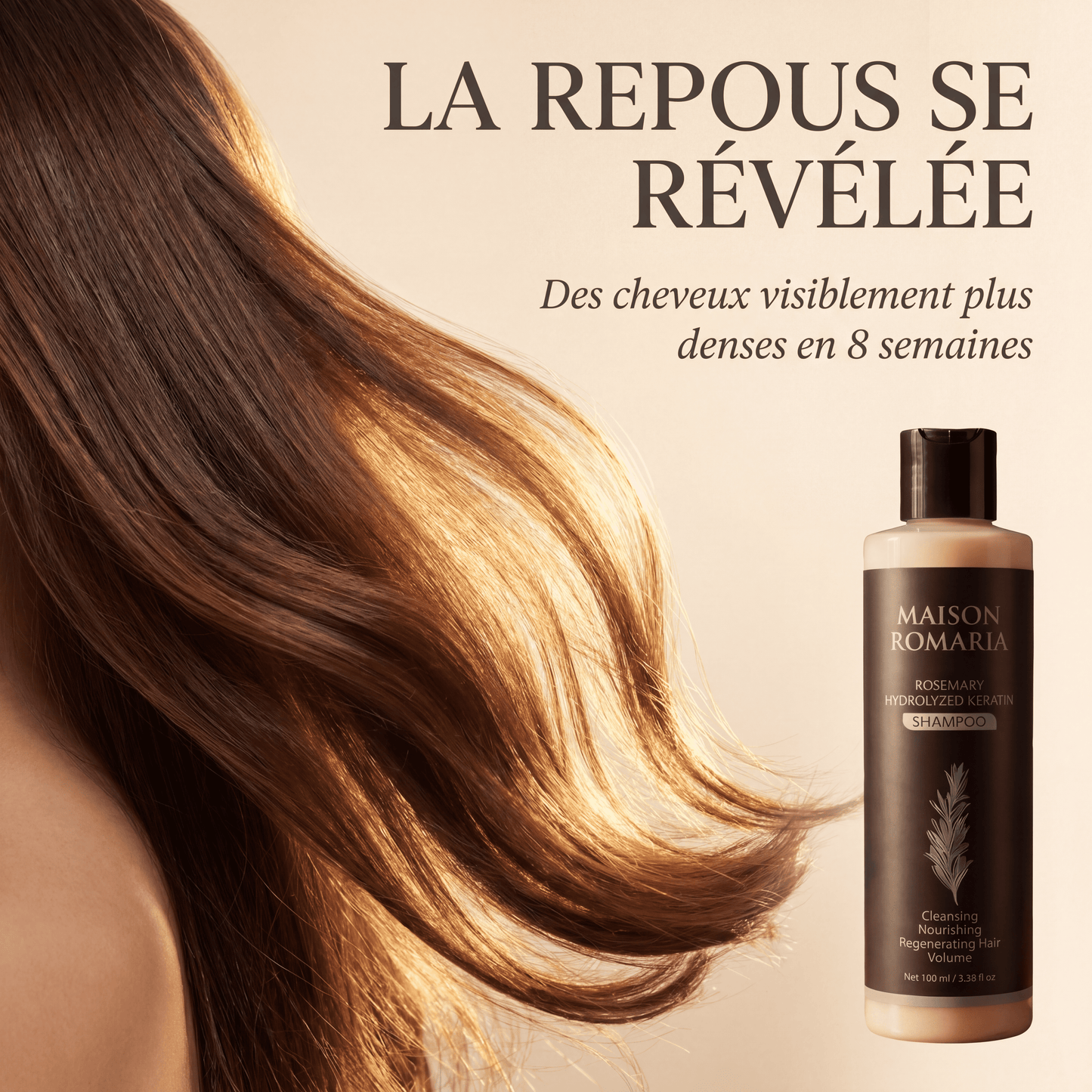 Maison Romaria™ — Shampoing au Romarin pour Cheveux Clairsemés