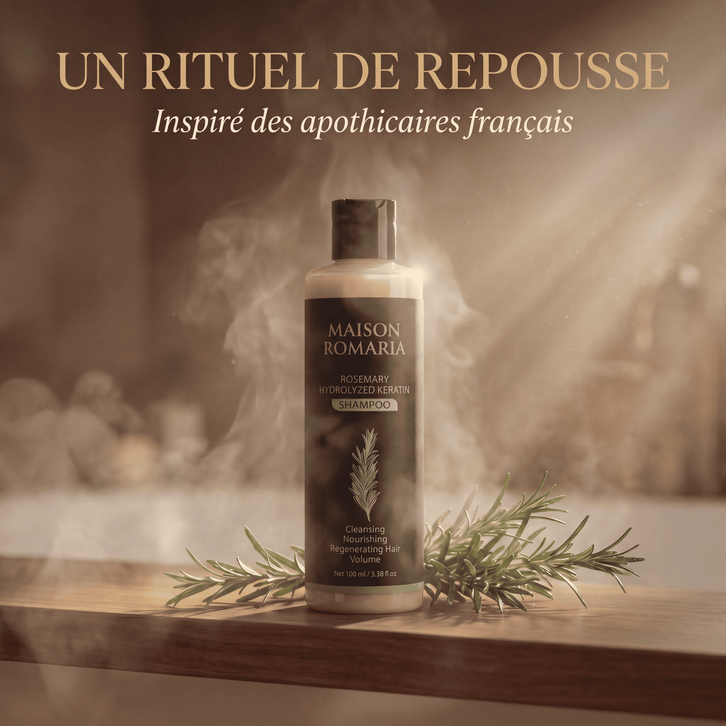Maison Romaria™ — Shampoing au Romarin pour Cheveux Clairsemés